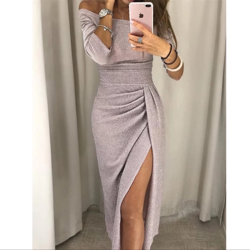Off shoulders NEW YEAR or Christmas elegant dress